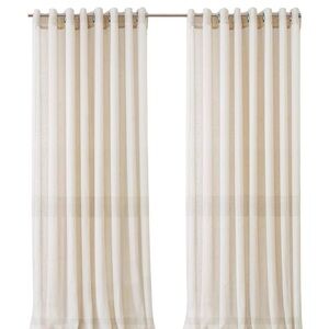 Elrene Home Fashions Carmen Sheer Extra-Wide Top Curtain Panels 114"W x 95"L NEW